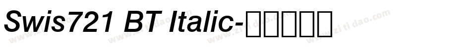 Swis721 BT Italic字体转换